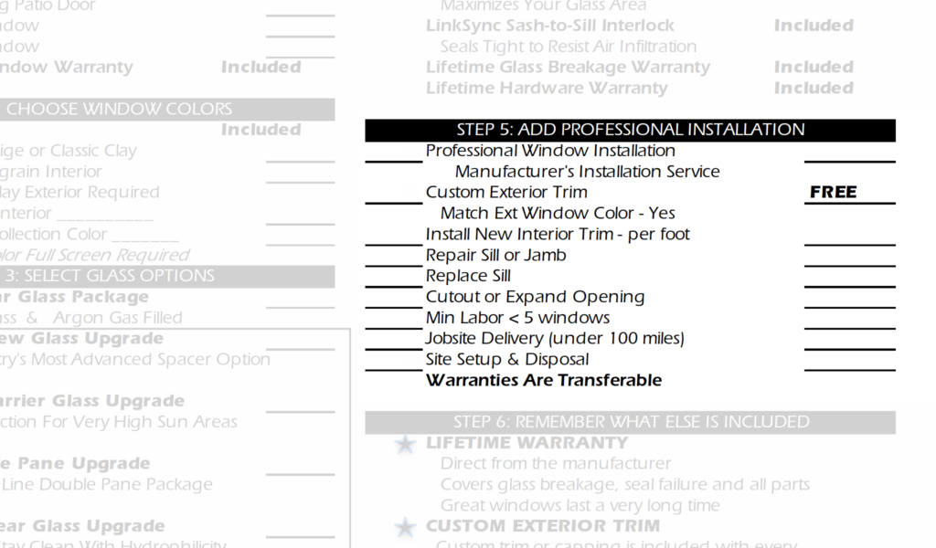 Step 5 of your window quote.